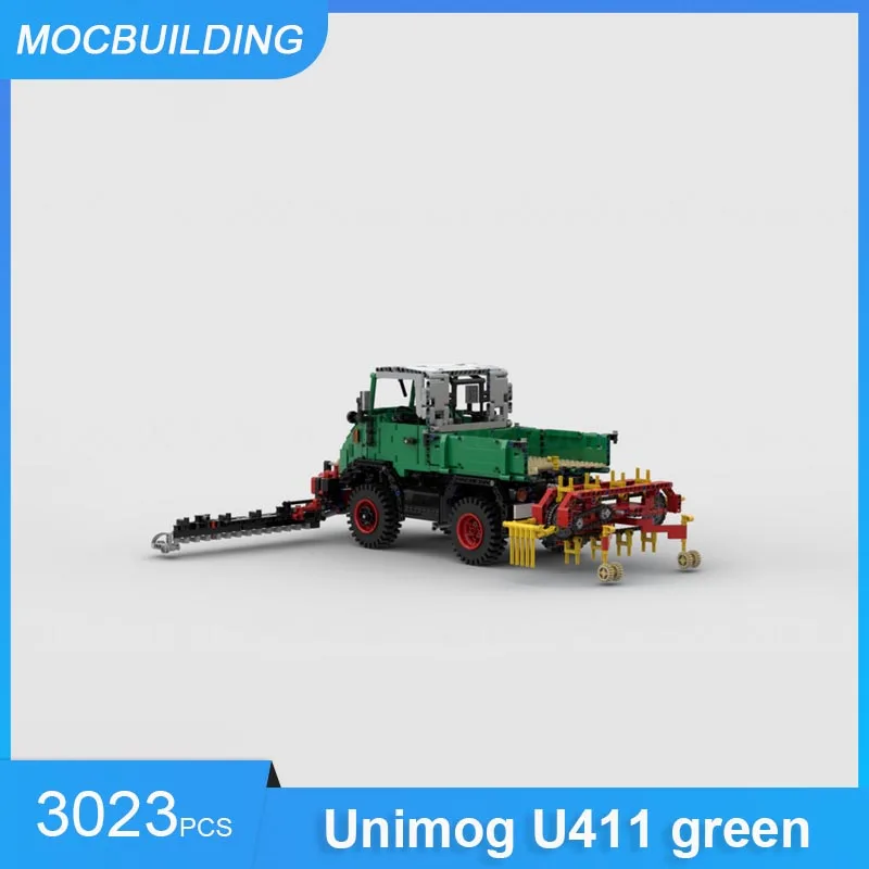 MOC Building Blocks Unimog U411 Fire Engine with Trailer DIY Assemble Bricks Educational Collection Creative Toys Gifts 3825PCS