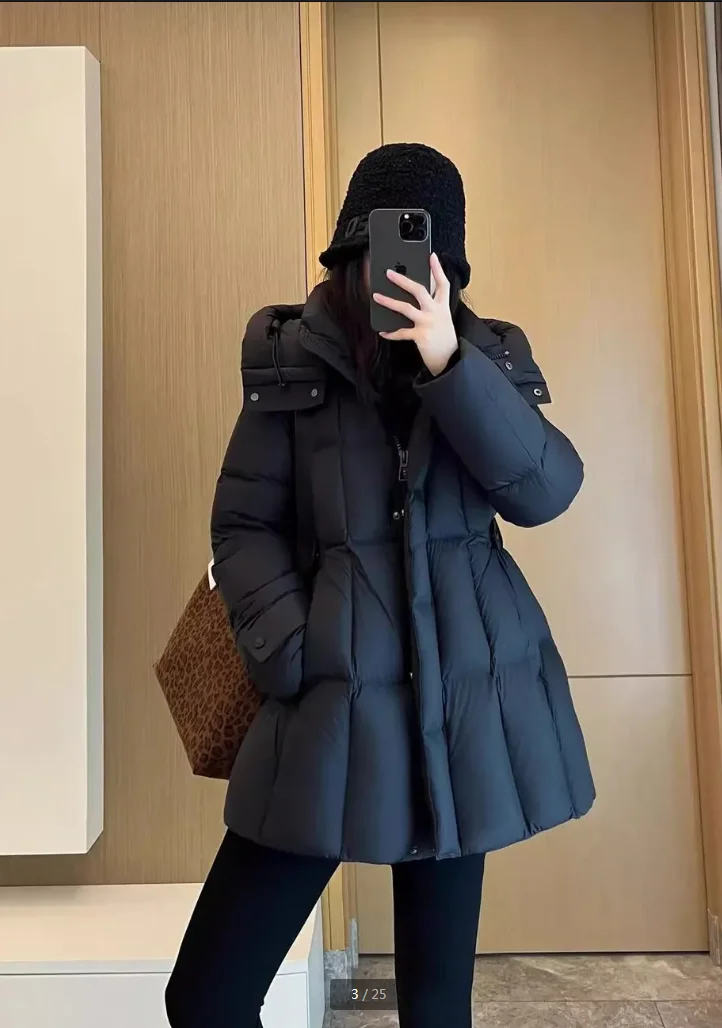 2023 neue Winter Unten Baumwolle Gefütterte Jacke frauen Mantel Abnehmen Taille Mit Kapuze Baumwolle Jacke Mode Warme Thicke Parka