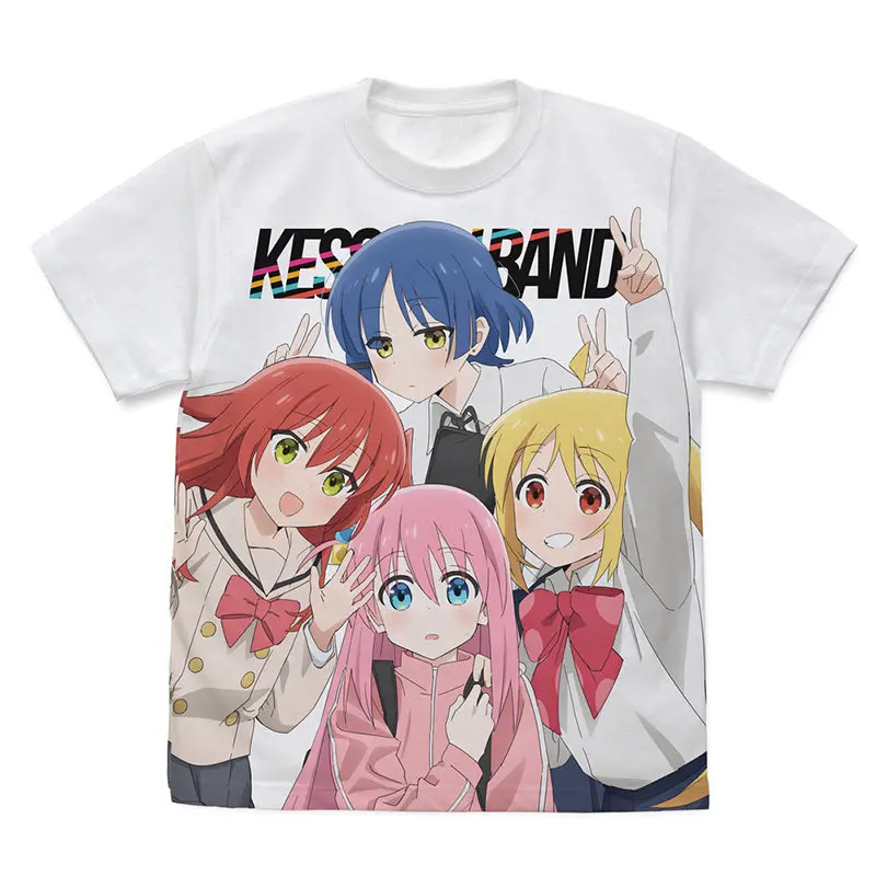 2026 Anime Bocchi the Rock Hitori Gotoh Nijika Ijichi Ryō Yamada Ikuyo Kita Character T-Shirt Unisex Men Women Short Sleeve Tops