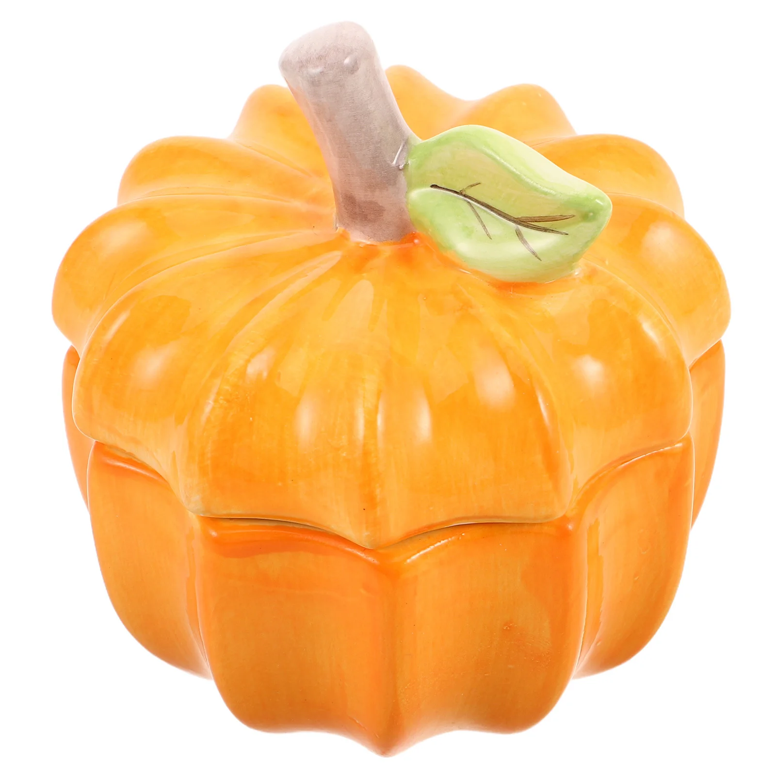 

Ceramic Jar Pumpkin Shape with Lid Airtight Storage for Sweets Nuts Kitchen Organization Canister Decorative Home Decor Candy