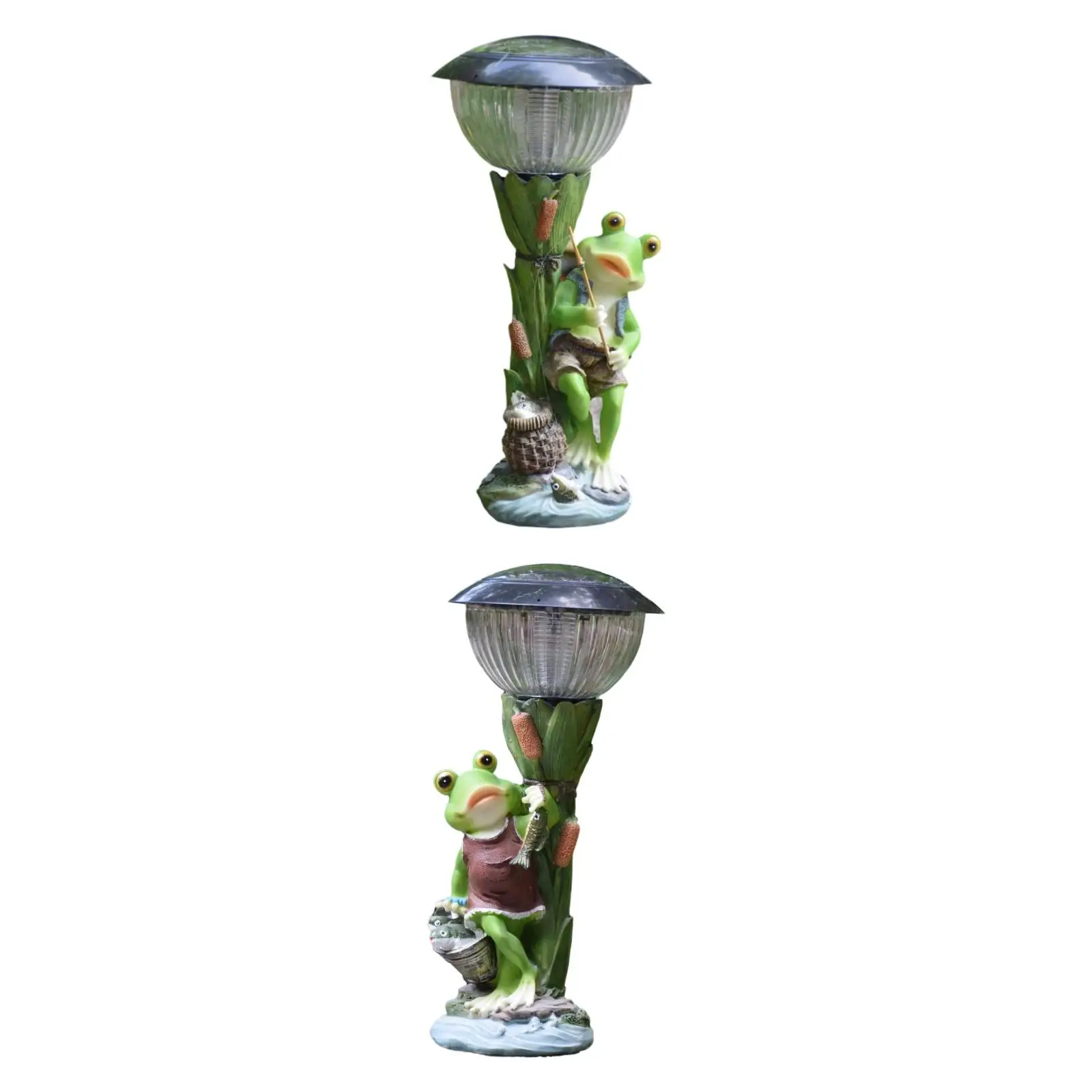 

Frog Statue Solar Light Funny Cute Resin Garden Decor for Yard Outside Porch