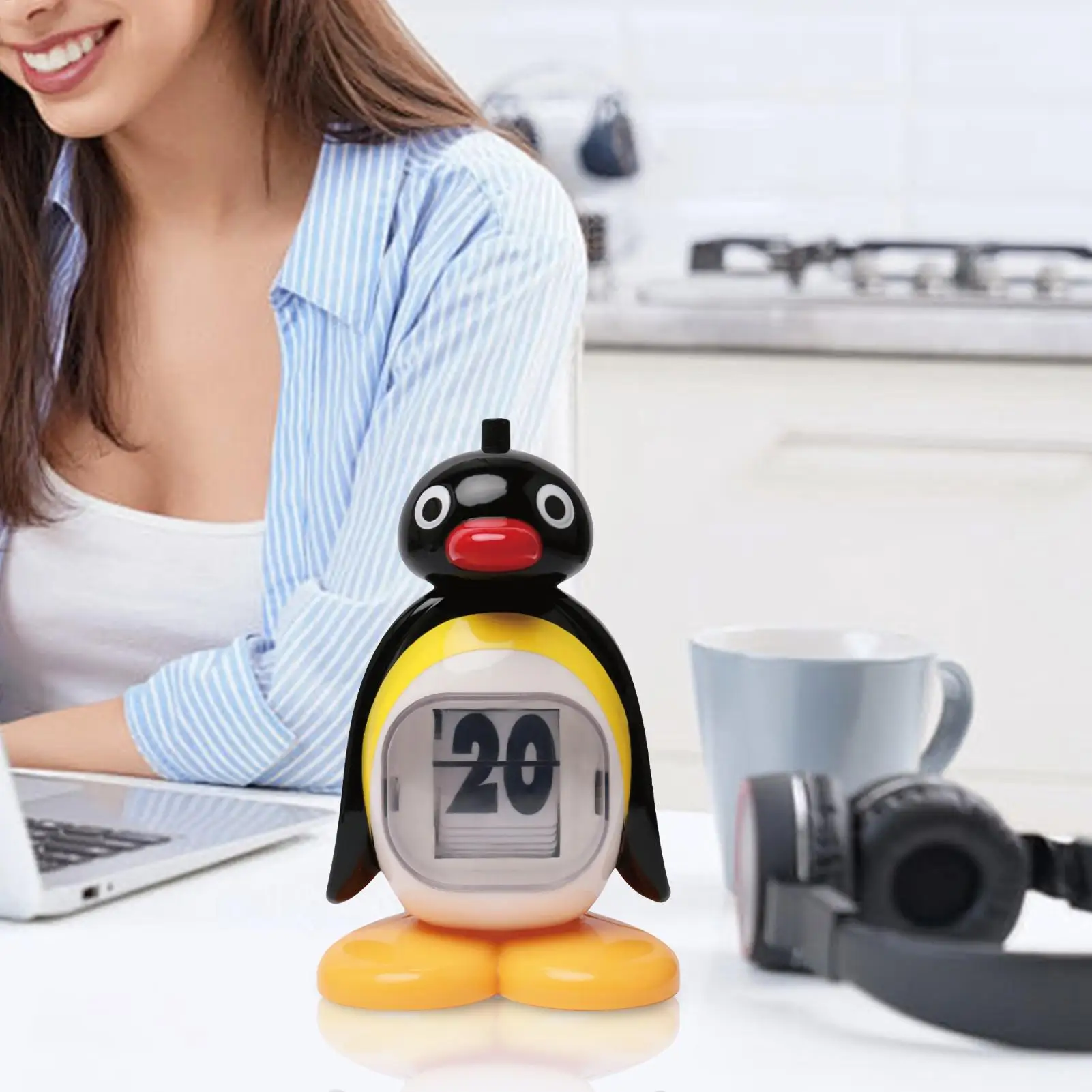 Calendário de Mesa de Pinguim Fofo, Decoração Animal, Calendário Perpétuo Retrô para Aniversário, Sala de Estar, Casa, Amigos