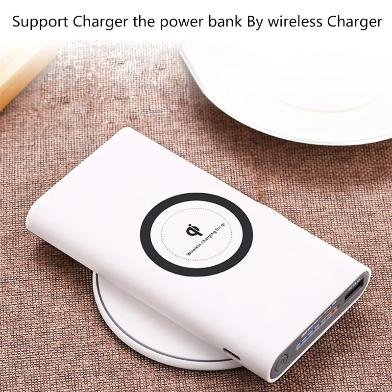 

H 10000mAh Wireless Charger Power Bank Qi Wireless Charger For iPhone X XR XS MAX 8 Samsung Note 8 S10 S9 S8 Plus S7 Powerbank