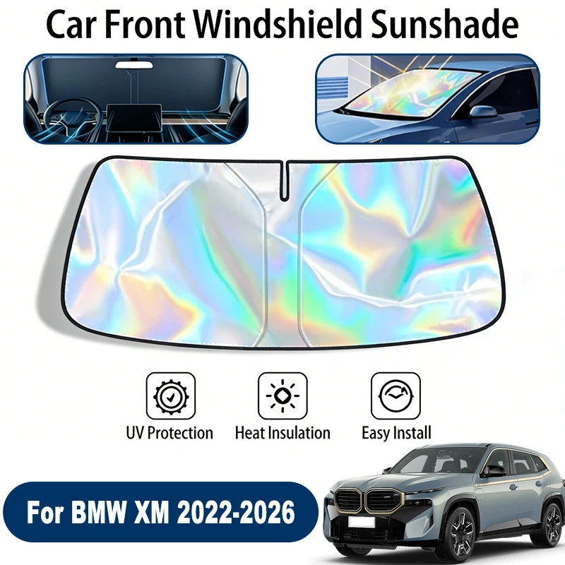 

Windshield Sun Shade For BMW XM 2022-2026 Foldable UV Reflective Front Window Sun Protection Cover Accessories