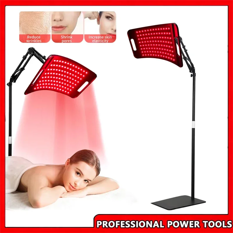 Lampa czerwonego światła do ciała, panel światła podczerwonego ze statywem, urządzenie z czerwonym światłem 660nm i światłem bliskiego podczerwieni 850nm