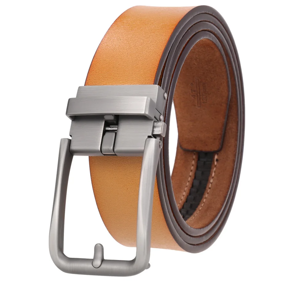 Plyesxale Real Leather Belts For Men Mens Belts Luxury Ratchet Dress Belt With Automatic Buckle Retro Waist Strap Male B1094