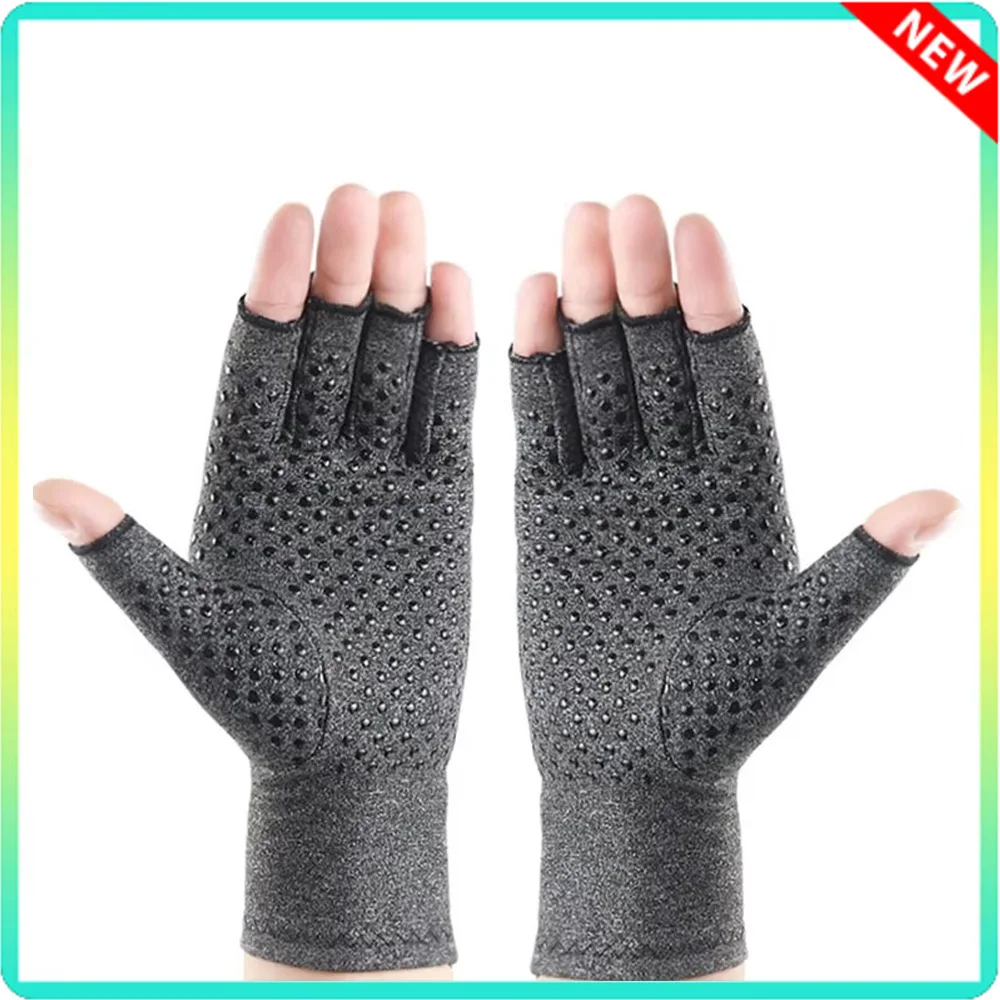 

1 Pair Compression Arthritis Gloves Wrist Support Joint Pain Relief Hand Brace Women Men Therapy Wristband Compression Gloves