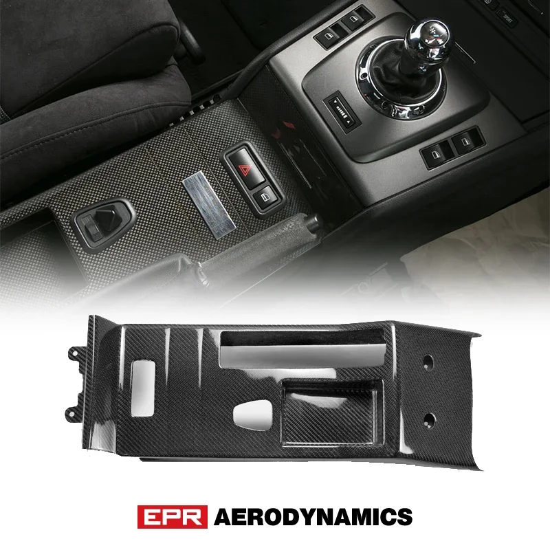 

Car Accessories For E46 M3 CSL Type Carbon Fiber Center Console Cover RHD Glossy Finish Inner Trim Panel Fibre Interior Kit Fit
