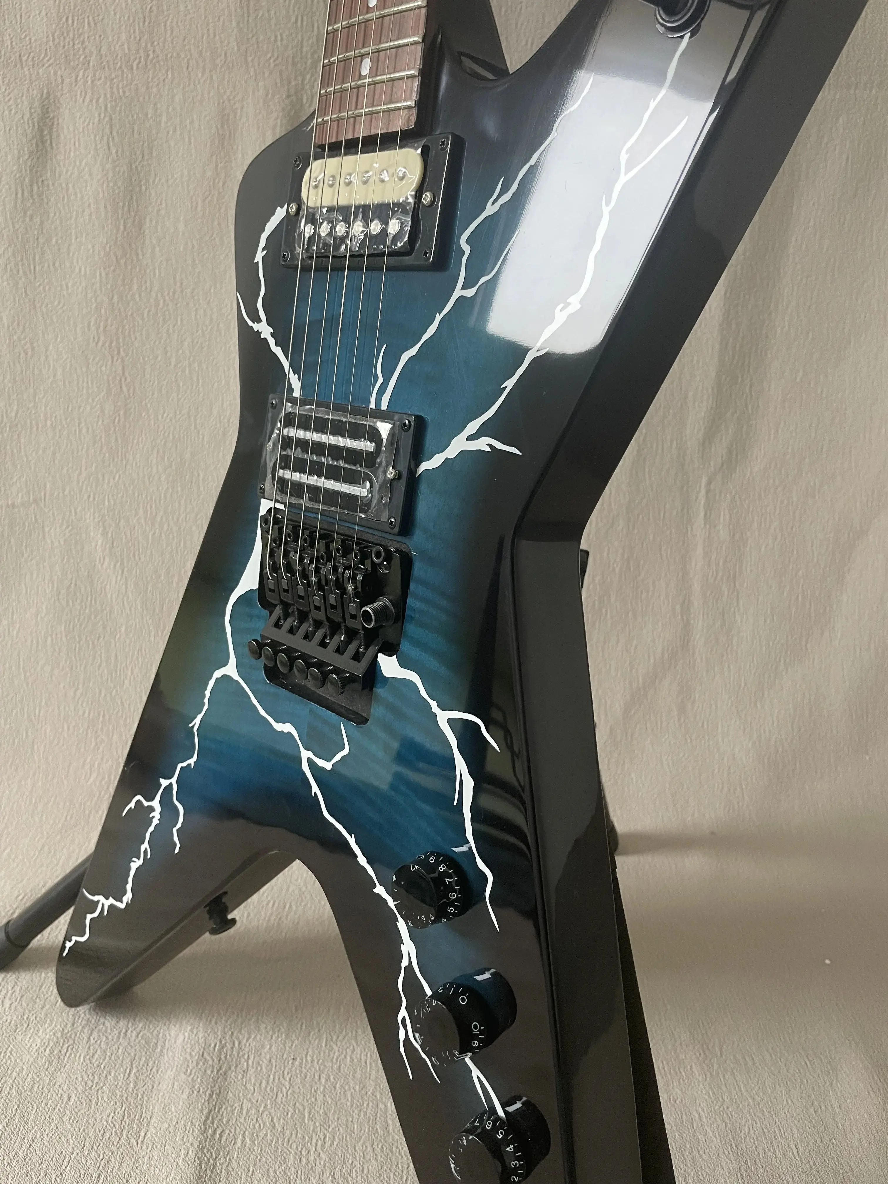 Custom DIME Washburn Dimebag Darrell Signature Model  Guitar Dark Blue Panel