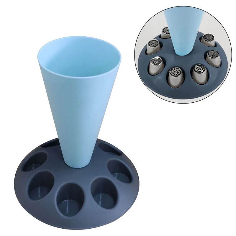 Borse per Piping Rack porta sacchetti per pasticceria per un facile riempimento sacchetti per tubi per glassa supporto per ugelli punte per decorare supporto per accessori da forno