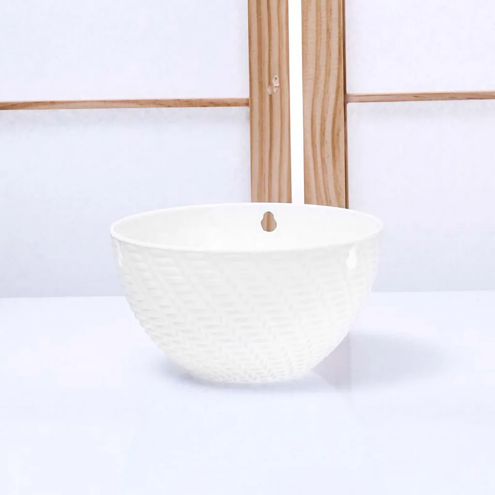 ตะกร้าแขวนกระถางต้นไม้กลางแจ้งขนาดเล็กสีม่วงอ่อน