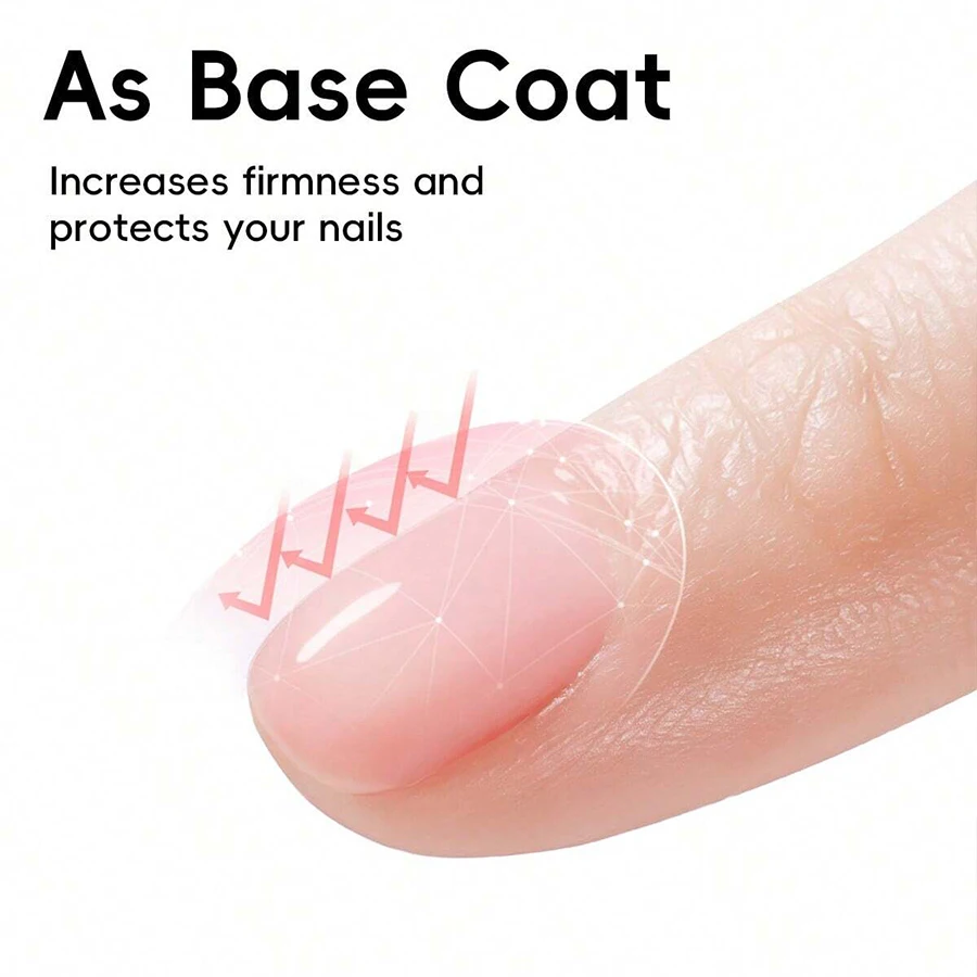 6 In 1 Nail Gel Polish Base Coat Gel Extension Gel For Acrylic Nails False Nail Tips,Top Coat Watercolor Gel For Nail Art DIY