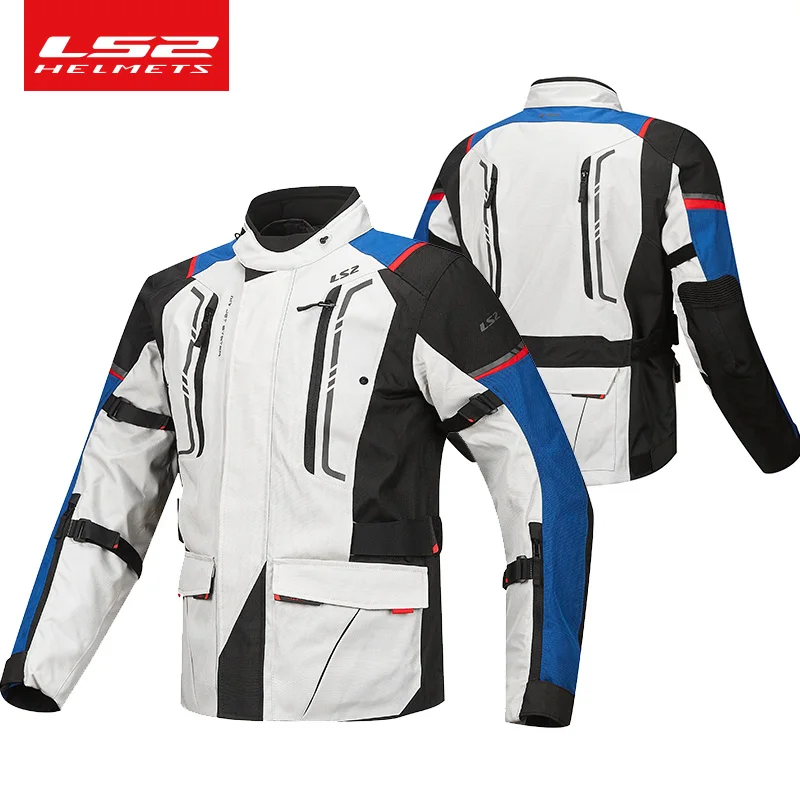 LS2 Narvik MJ147 Four Seasons Rally Racing Jackets Men Winter Waterproof Anti Crashed Ce Certified Jackets Coat Motorcycle