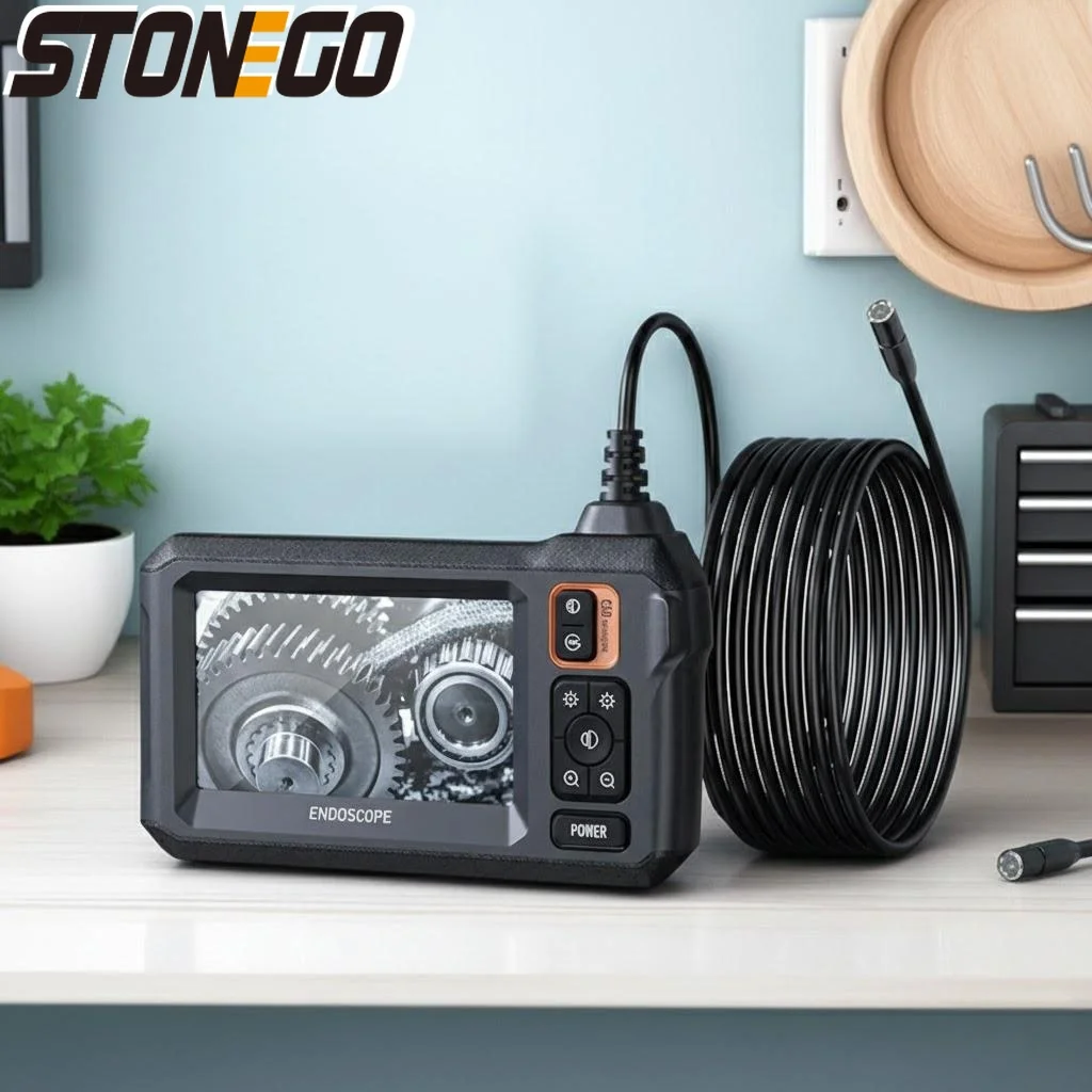 

1080P WiFi Endoscope 4.3 Inch Display 1 5 10m Cable Dual Head 2600mAh Auto Electrical Pipeline Inspection Tool