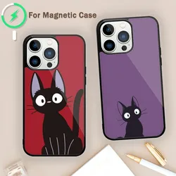 jiji cat Kiki's Delivery Service Phone Case For Magnetic Attraction iPhone 11 12 13 14 15 Mini Pro XS Max X S Plus XR Shell