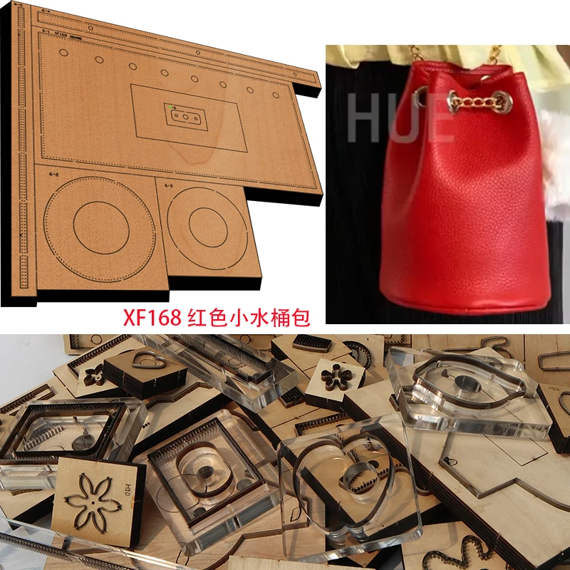 New Japan Steel Blade Wooden Die bucket Wallet Leather Craft Punch Hand Tool Cut Knife Mould XF168 leather tools