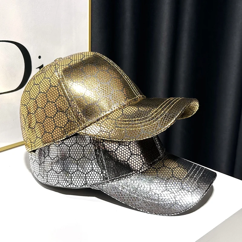 Golden Checkered Duck Tongue Hat for Men and Women Couple Hats 2023 New Internet Red Sunscreen Cap British Hardtop Baseball Caps