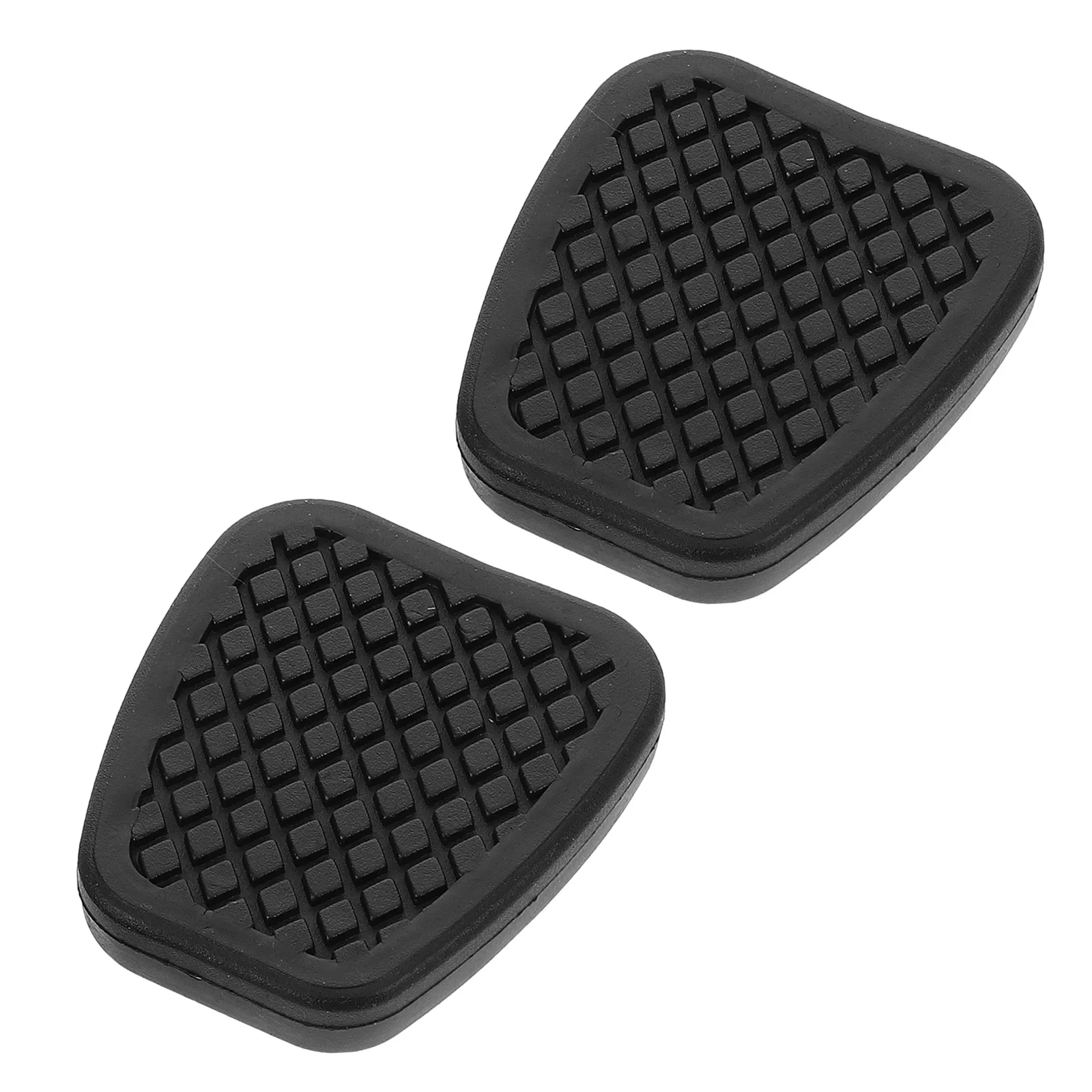 

2Pcs Rubber Car Pedal Covers for Brake Clutch Non-Slip Textured Surface Wear Resistant Easy Install Interior Auto Replacement