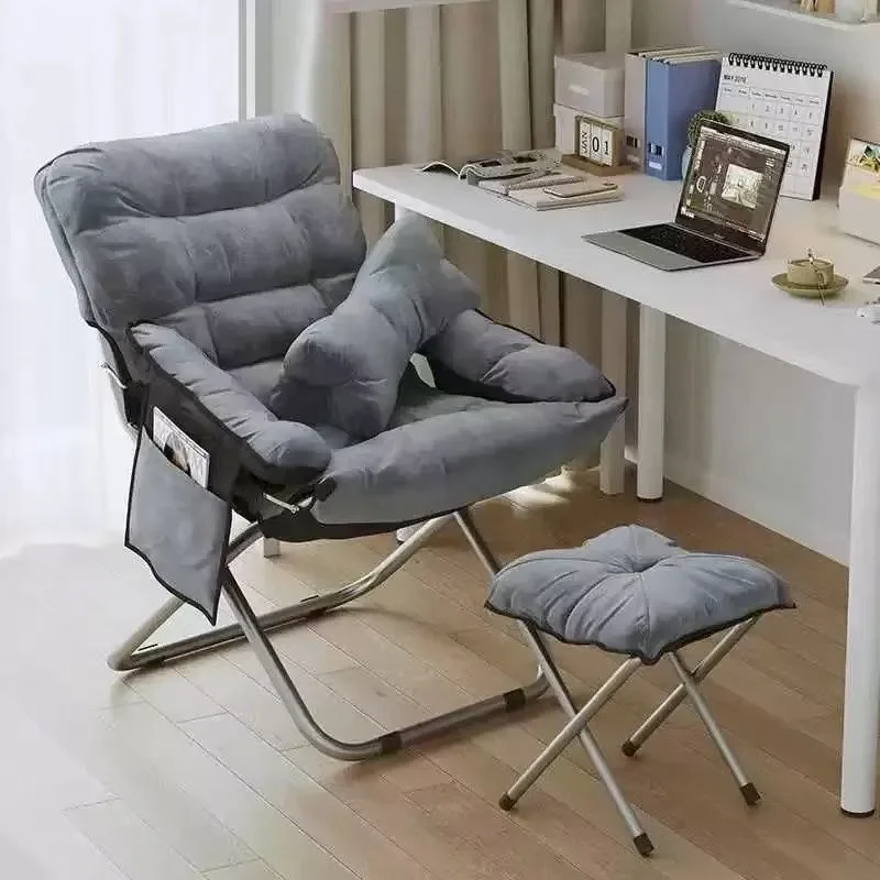 for College Student Dormitory Backrest Lazy Sofa Chair Home Sedentary Comfortable Computer Chair Foldable Recliner Leisure