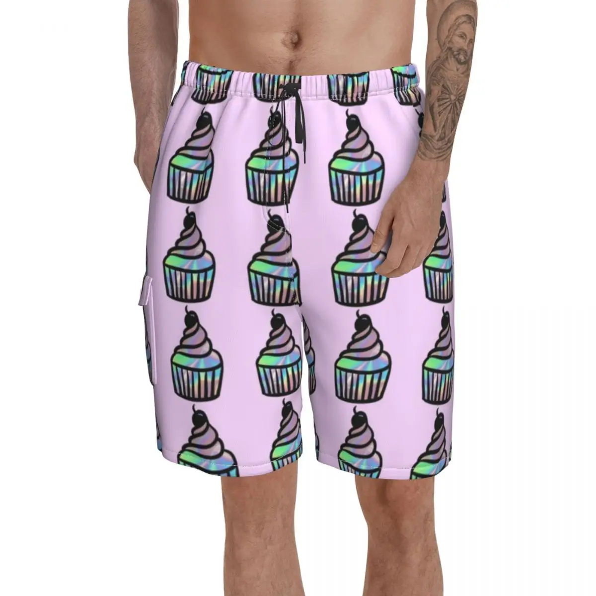 Holo Boardshorts Polyester Zwembroek Strandpatroon Heren Zwembroek