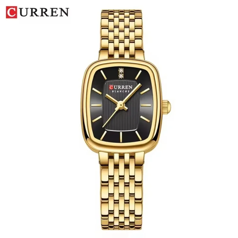 

Curren 9093 Women's Quartz Watch Waterproof Luxury Party Women's Watch Elegant Gold Rectangular Dial Quartz Watch Bracelet Gift