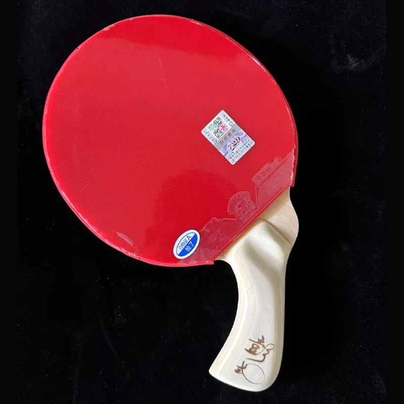 Peng Daoxiu Table Tennis Racket Blade with 729 Rubber 5-Ply Pure Wood Professional Assembled DIY Pingpong Racket Bottom Plate