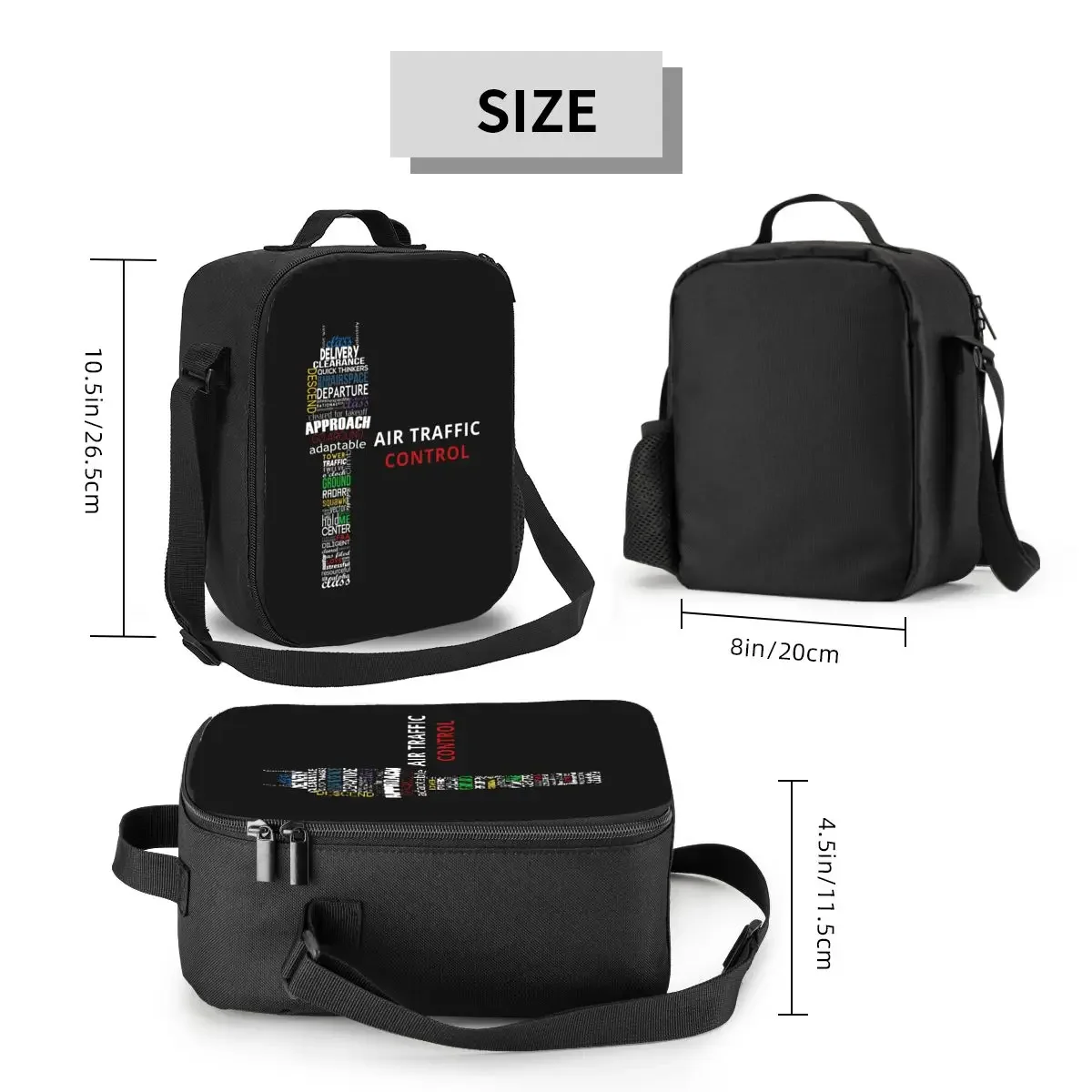 Air Traffic Controller Thermal Insulated Lunch Bag Pilot Air Fighter Portable Lunch Container Work School Travel Bento Food Box