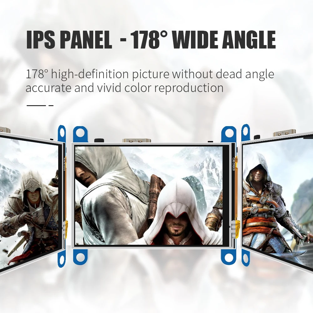 Mini moniteur portable compatible HDMI, écran LCD T ouch, 3.5 ", 320x480, Raspberry Pi 4, 3B +, 3B, Windows