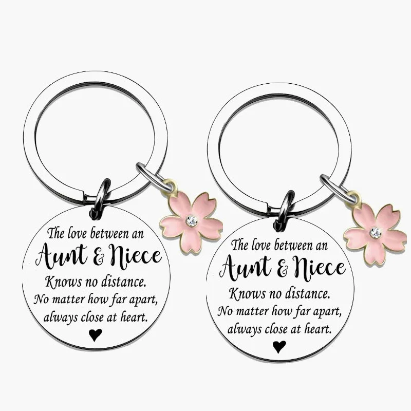 Cross-border sales the love between an cherry blossom lovers festival key chain Christmas gift wholesale small gifts