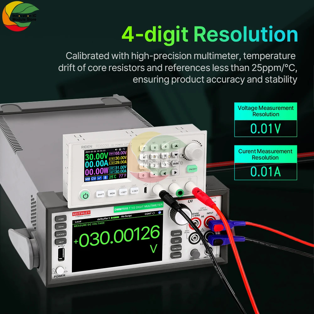 RD RD6030 RD6030W DC Regulated Buck Power Supply 2.4 Colour LCD Display 60V 30A 1800W Digital Display Adjustable 12V 36V 48V 60V