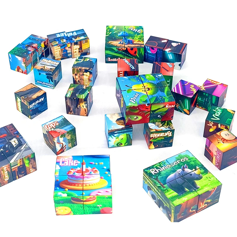 Creative DIY Puzzle Assembly Magnetic Block Jigsaw Block Toys Decompression Magnetic Suction of 2cm Large Particles Holiday Gift