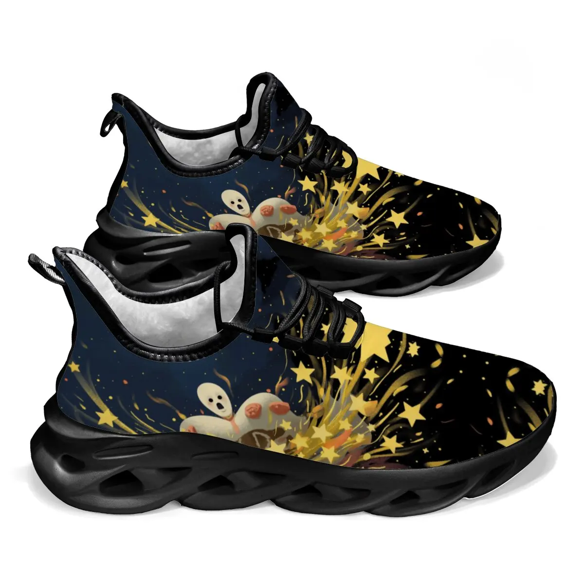 

2025 Men Running Shoes New Christmas Print Breathable Outdoor Sports Shoes Lightweight Sneakers for Men Comfort Shoes for Man