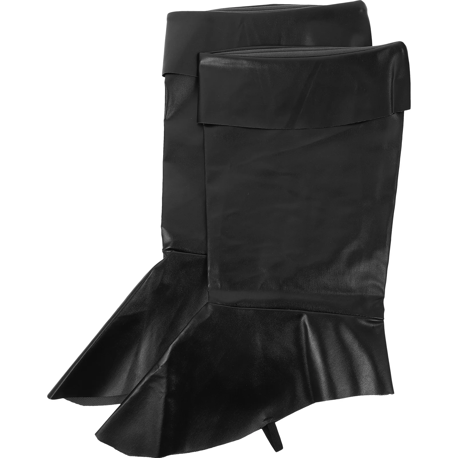 1 paio di copristivali da Babbo Natale facili da indossare in PU, oggetti di scena per costumi di Natale, forniture decorative per copristivali natalizi