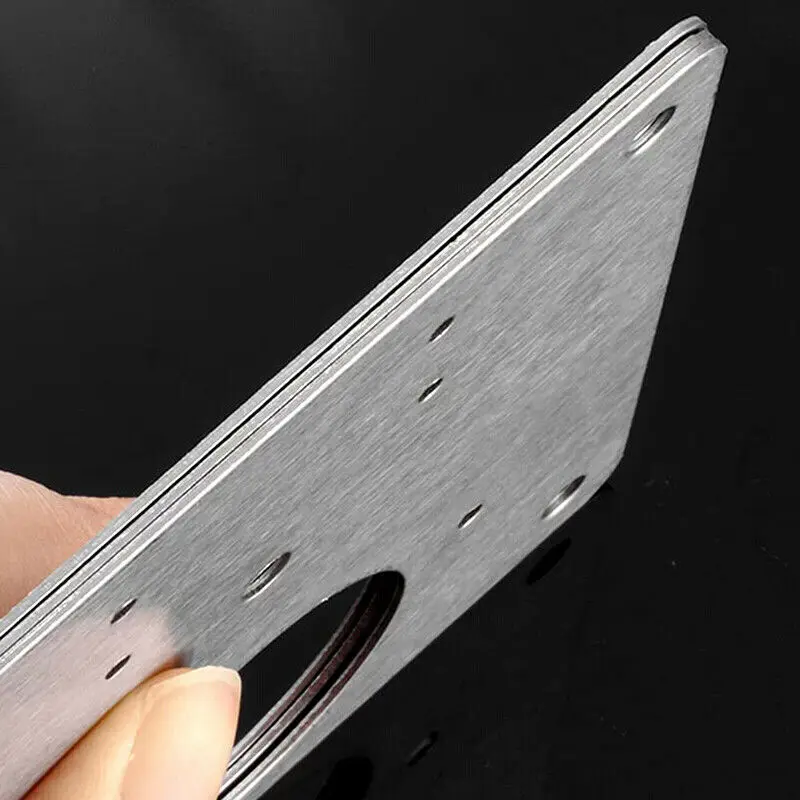 Placa de reparación de bisagras de acero resistente al óxido, herramienta de montaje de reparación de armario con tornillos para cajón de muebles de