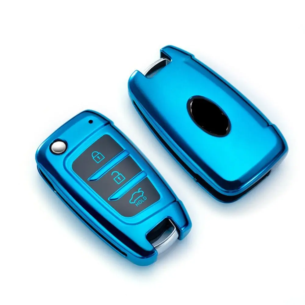 Soft TPU Car Folding Key Case Skin Key Protector Car Key Cover for Hyundai/Tucson/Kona/Azera/Solaris 2/Elantra i30 i35 i40