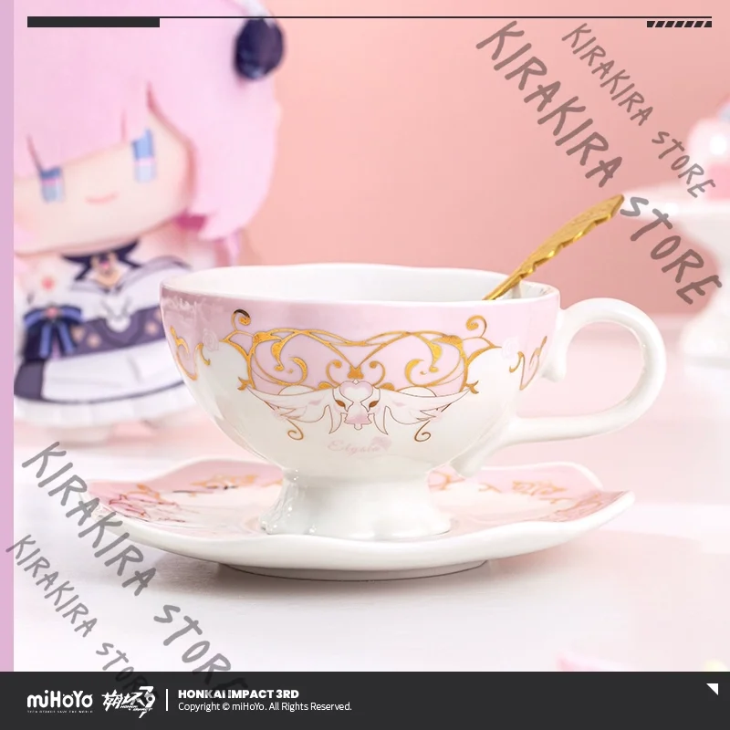 

Honkai Impact 3 Elysia Impression Cup and Plate Set Ceramic Mug Watter Milk Cups Genuine Drinking Glass Present （Pre Sale）