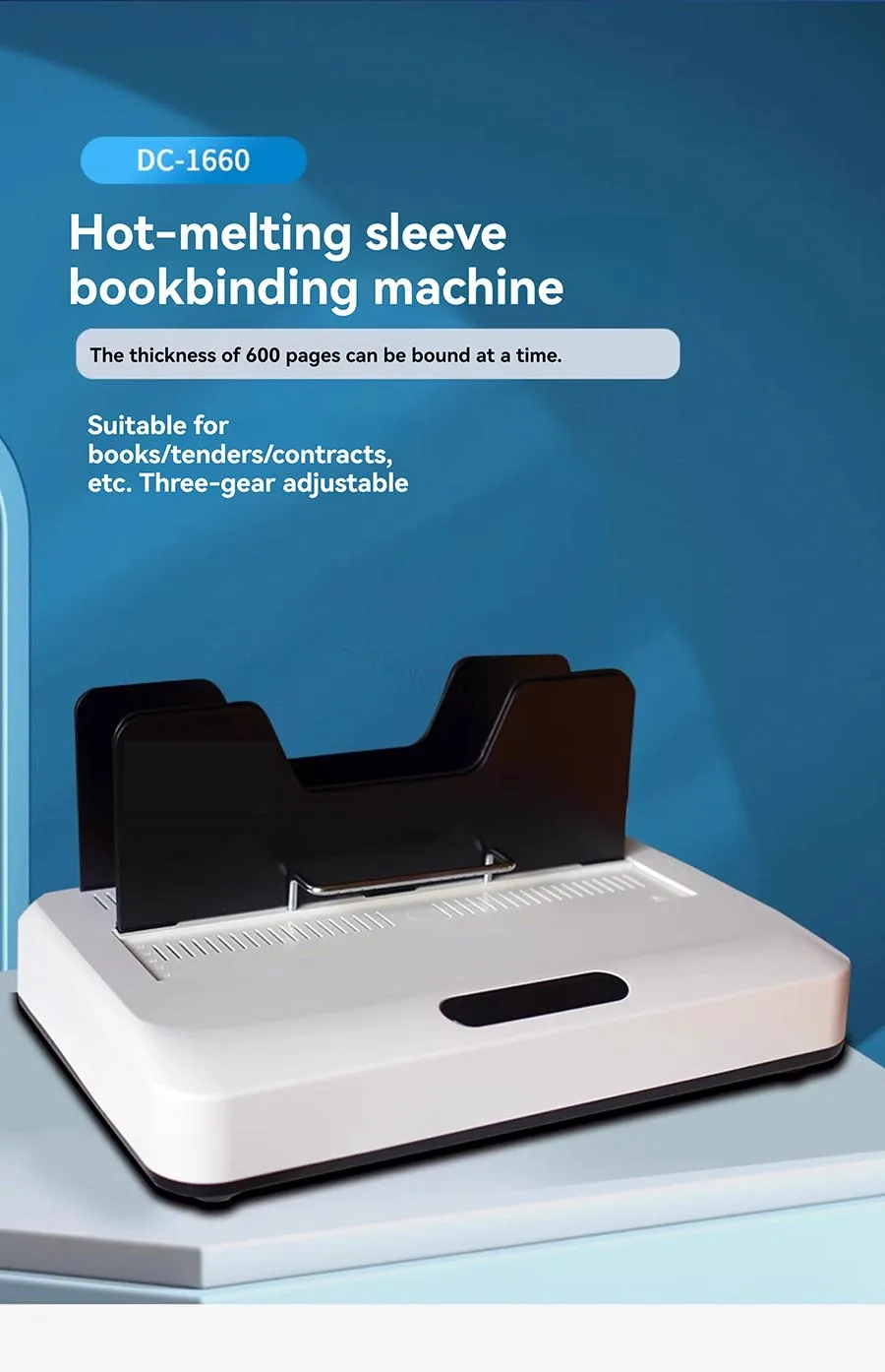 DC-1660 A4 Hot Melt Sealing Set Ordering Machine Proposal Automatic Document Gluing Machine Without Punching 6cm