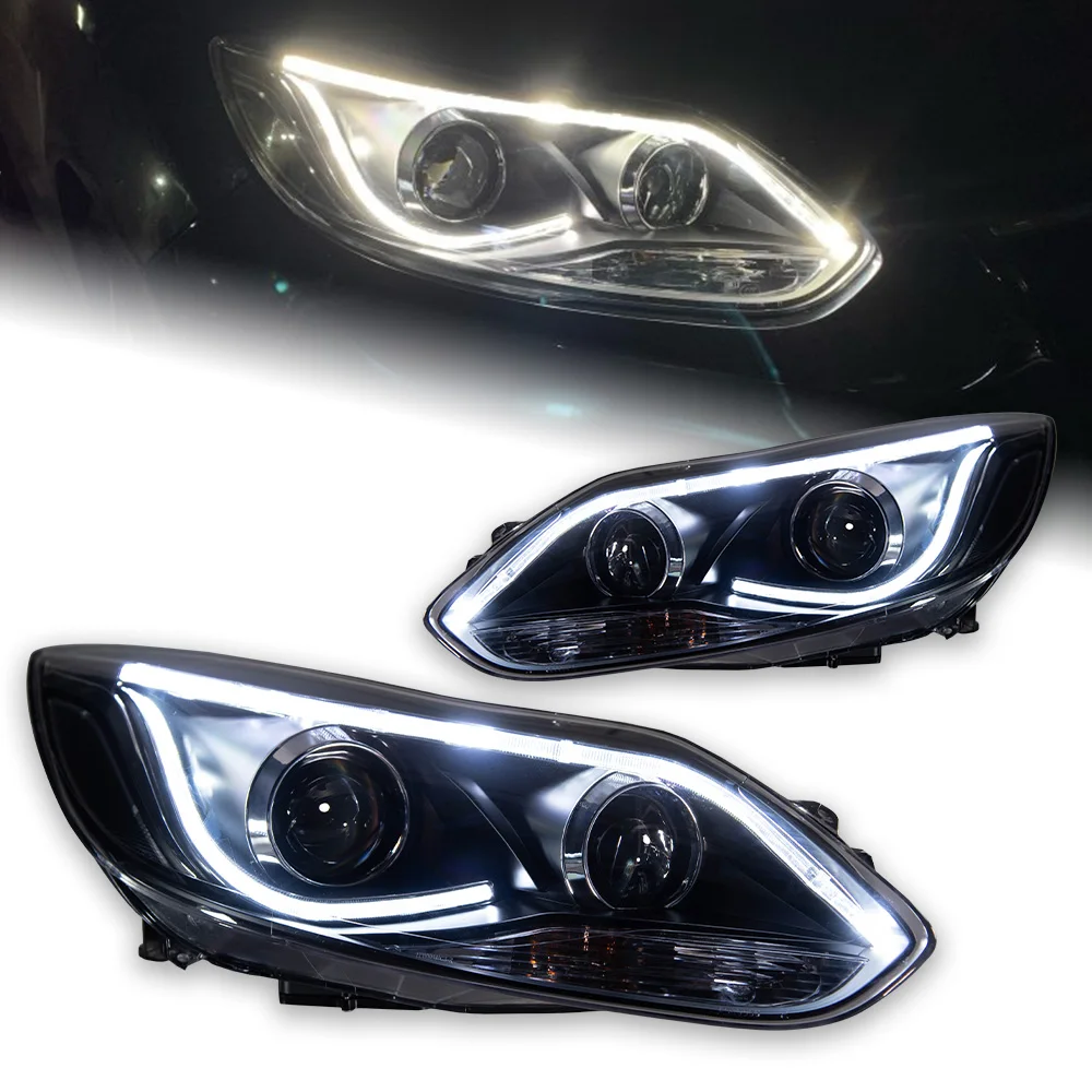 AKD For Ford Focus MK3 2012 2013 2014 Headlight Modified LED Car Accessories Headlights DRL Front Light Head Lamp Projector Lens