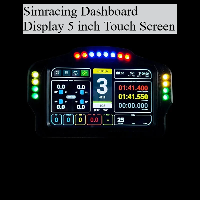 Simulated racing game display screen Simracing Dashboard Display 5 inch Touch Screen for SIMAGIC MOZA FANATEC SIMUCUBE Thumaster