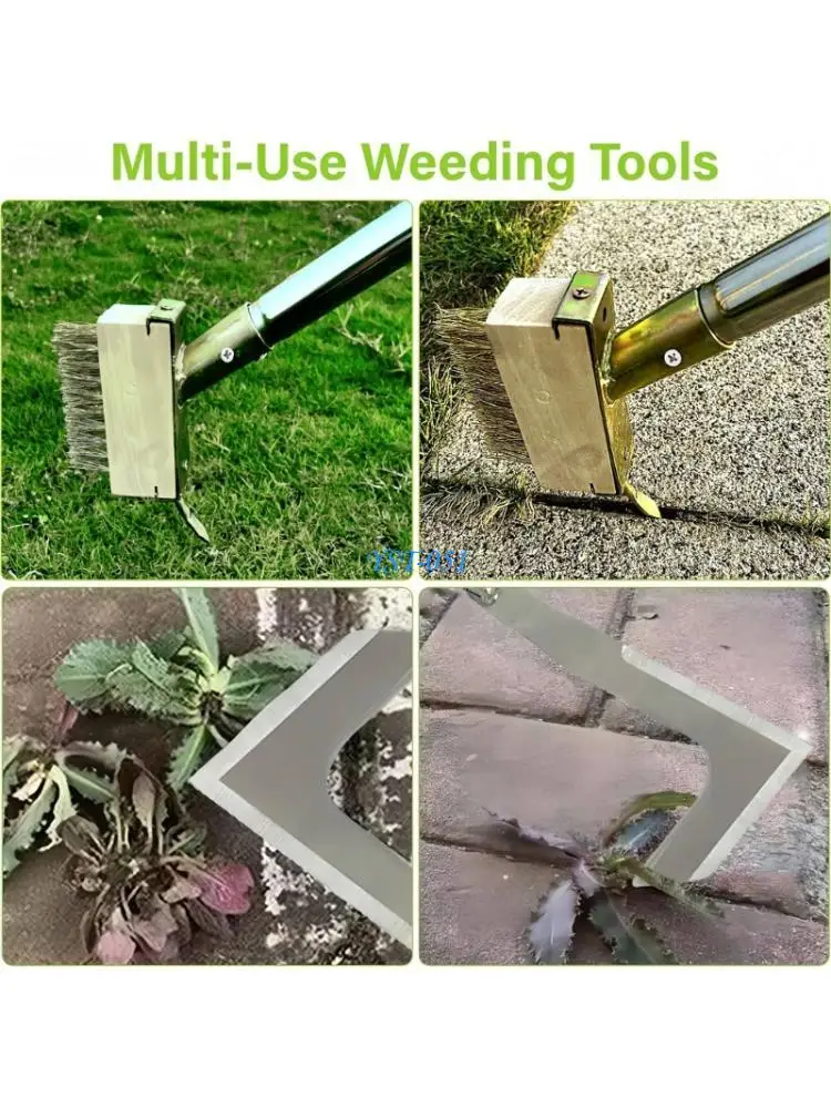 

E15A Ergonomic Standing Operation Garden weeders and Moss Scraper with Long Adjustable Handle