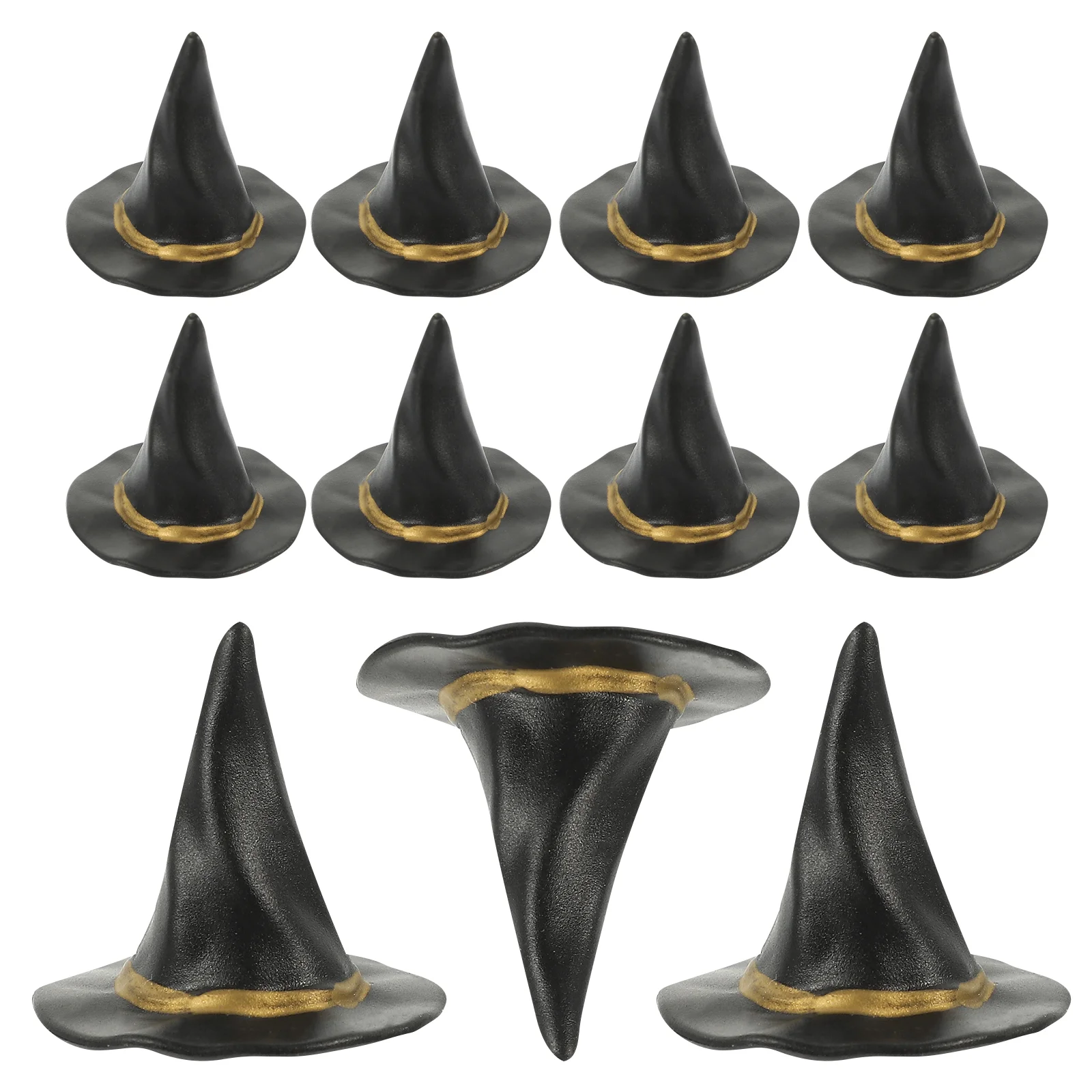 

24 Pcs House Halloween Microscape Baby Bonnet Witch Hat Indoor Plastic Tiny Black DIY Accessories