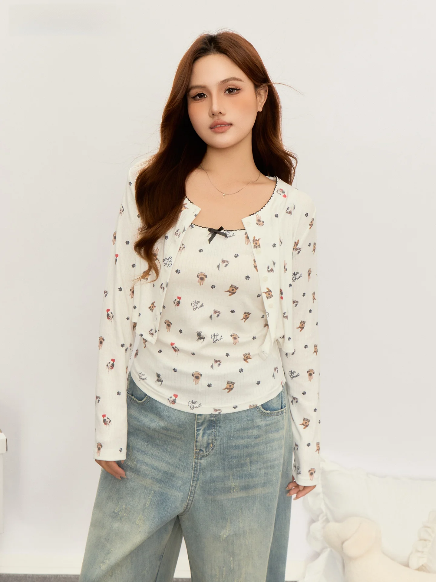 

Весенне-летний эластичный хлопковый кардиган с длинными рукавами и коротким рукавом, женский, больших размеров, шикарный, с цветными блоками в стиле фруктовых оттенков, вязаный свитер