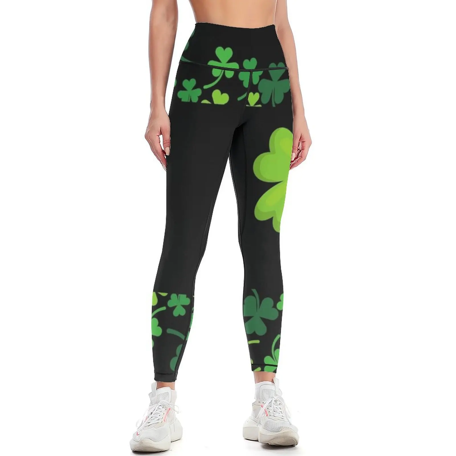 

Four Leaf Clover Lucky Print Design Leggings sports for gym Sports pants for Jogger pants sportswear for gym Womens Leggings