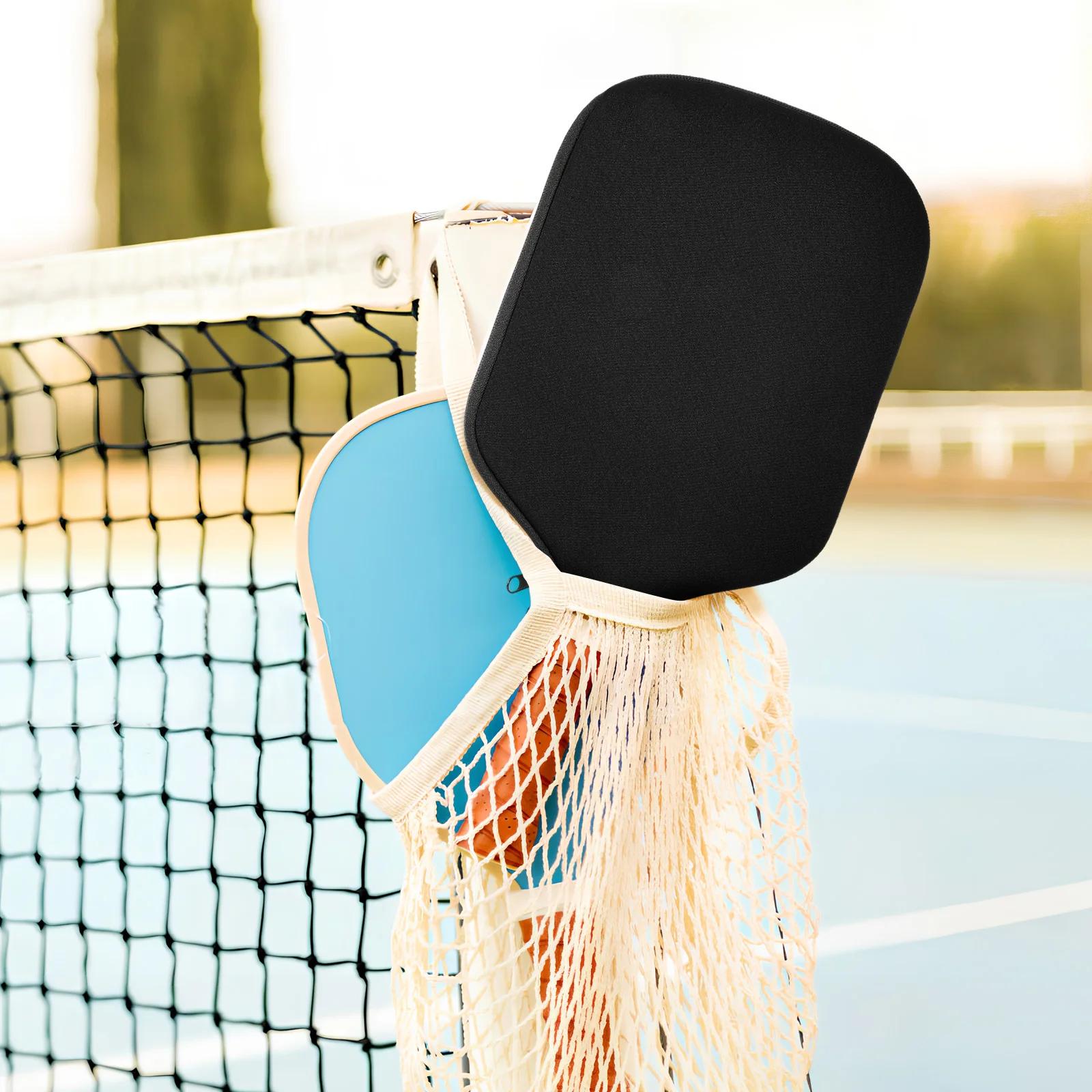

2 Pcs Racket Cover Pickracket Protective Bag Rubber Sleeve for Sports Ball Paddle Woman