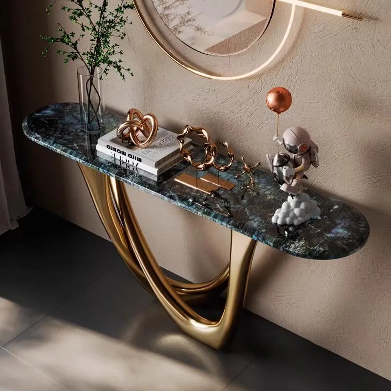 ousehold Italian-style natural marble entrance counter The entrance is facing the gate and against the wall entrance cabinet
