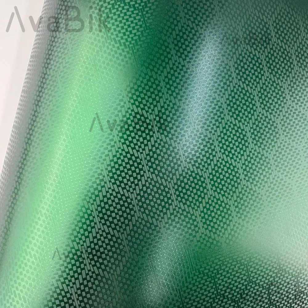 50cm x152cm Retail Green 6D Honeycomb Carbon Fiber Vinyl Film Hexagonal Football Pattern Matte Car Sticker with Air Bubble Free