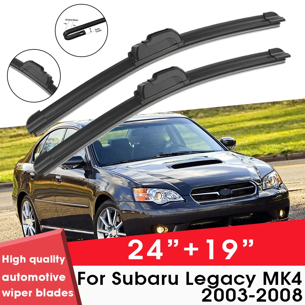 

Car Wiper Blade Blades For Subaru Legacy MK4 2003-2008 24"+19"Windshield Windscreen Clean Rubber Silicon Cars Wipers Accessories