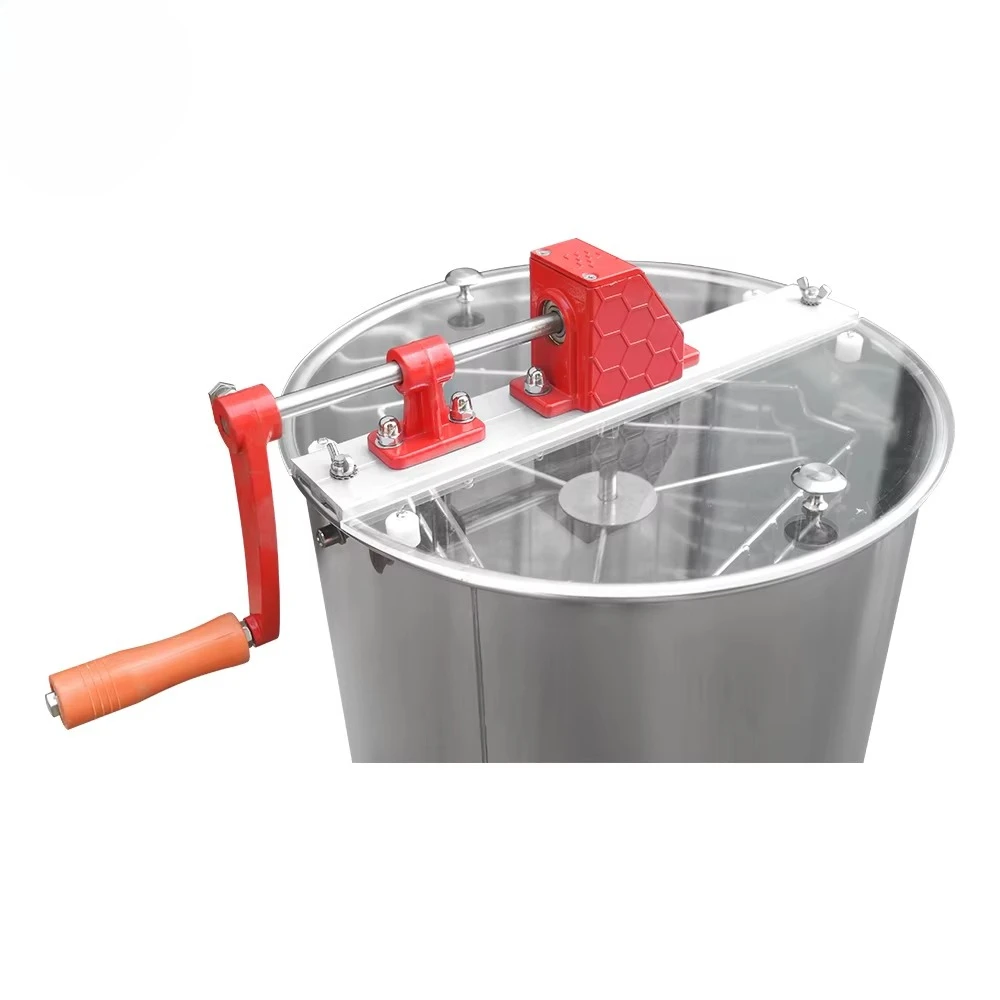Seamless Manual Honey Centrifuge 3 Frames Manual Honey Extractor
