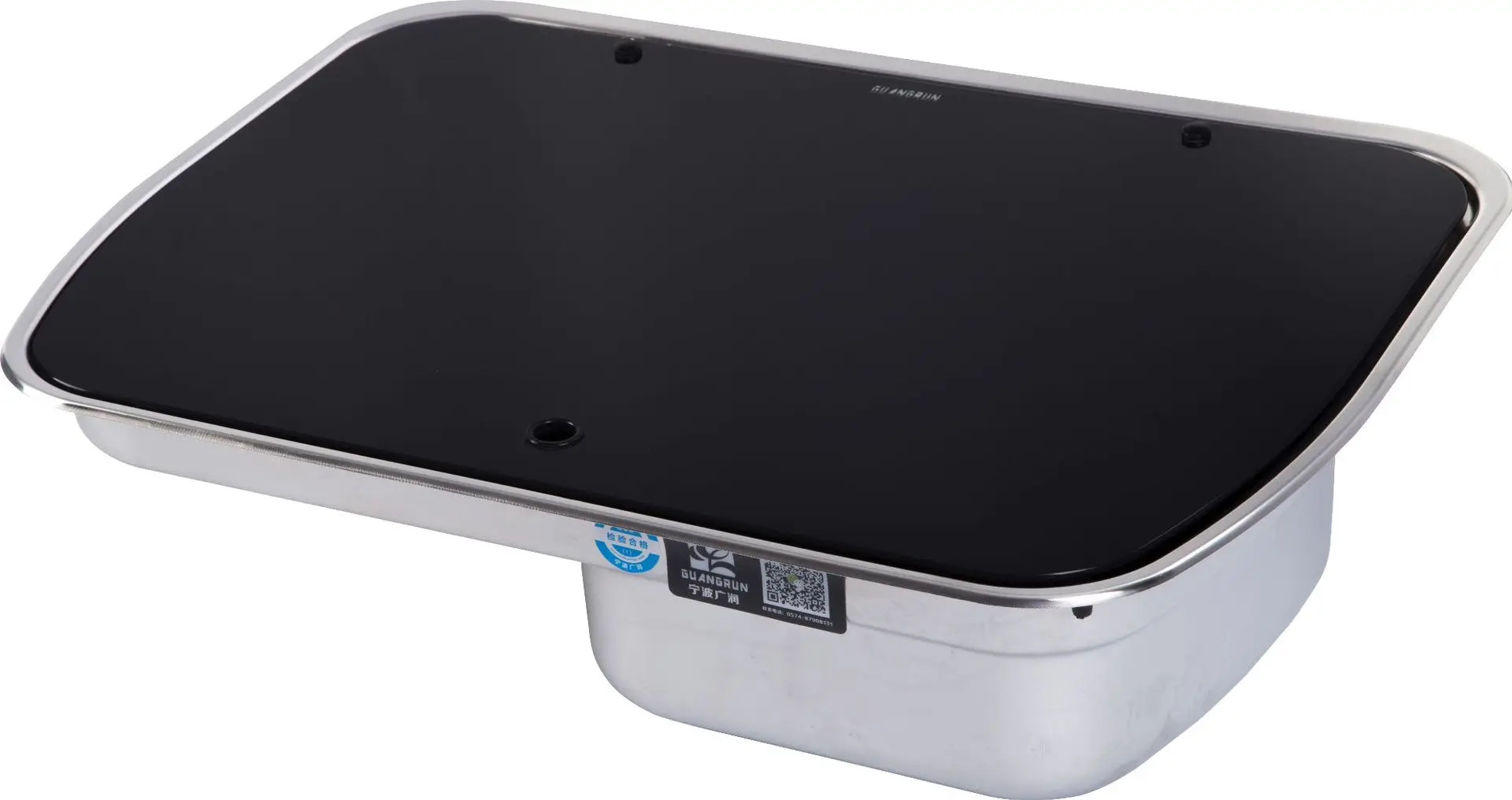 حوض القافلة وموقد الموقد كومبو مع غطاء من الزجاج المقسى مدمج 2 الموقد للمنزل المتنقل قارب تخييم يخت #2