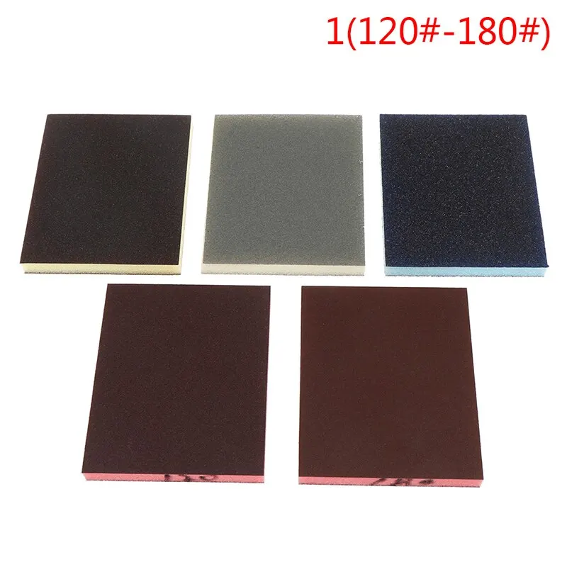 2 pz 120-1000grit lucidatura levigatura spugna blocco Pad carta vetrata strumento abrasivo assortito 120*100*12mm colore casuale Drop Shipping